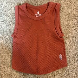 FP Movement by Free People Rust Ribbed Tank Top